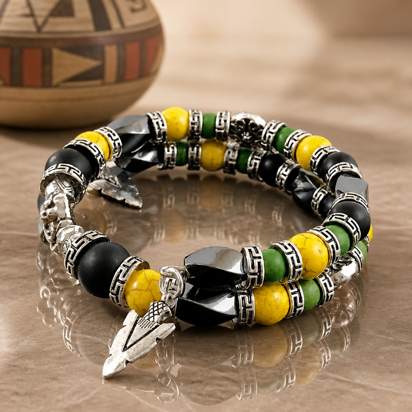 Jamaican Inspired Beaded Bracelet