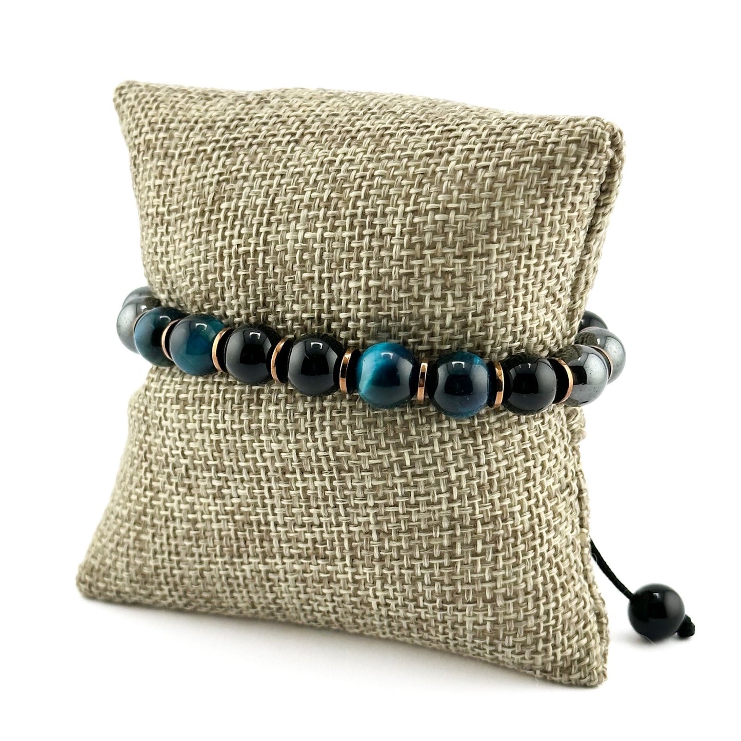 Triple Protection Bracelet | Tigers Eye Hematite Black Onyx