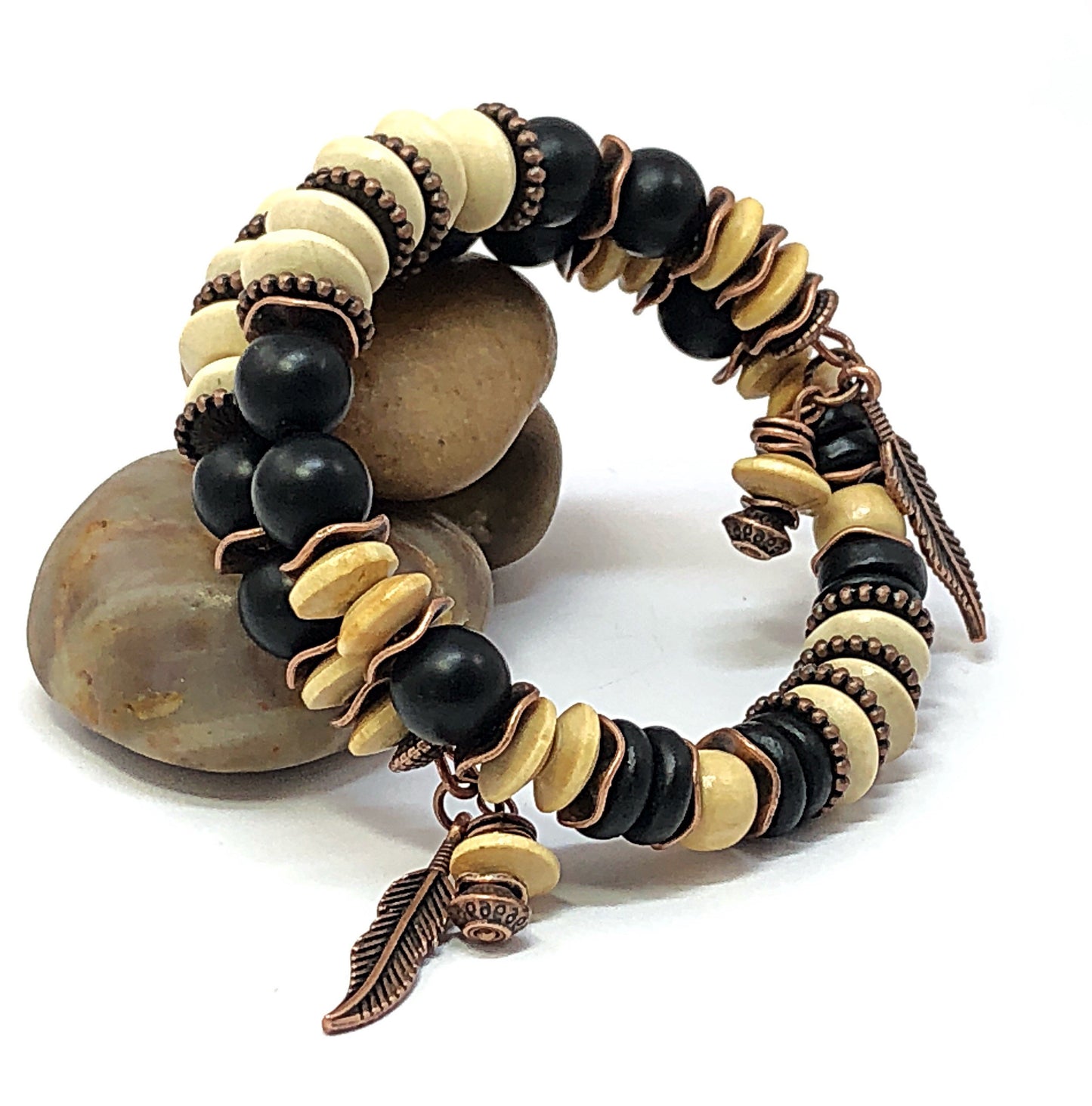 Men's Beaded Bracelet, Jewelry for Him, Men's Bangle, Gift for Him, Rustic Men's Bracelet