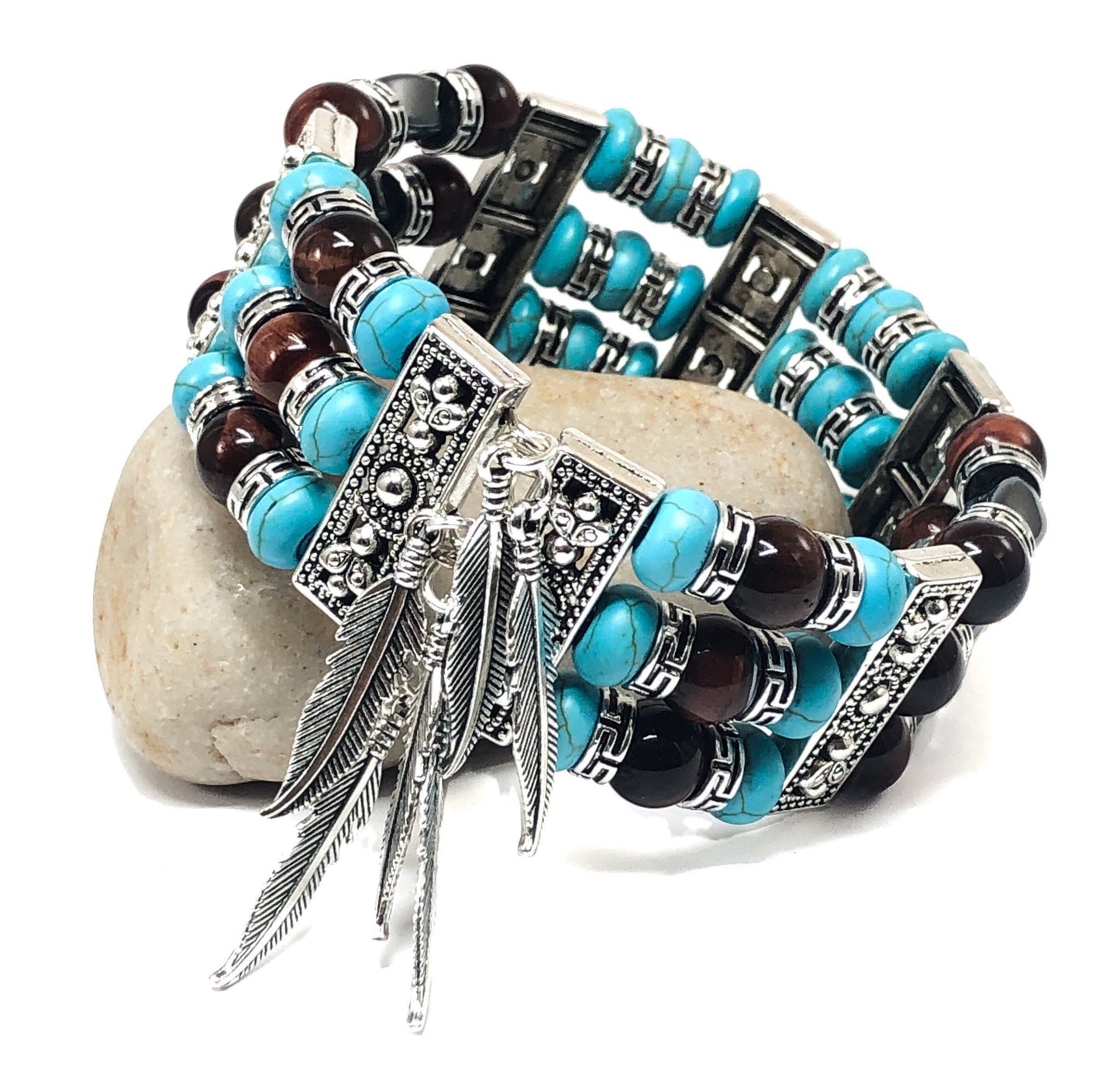Turquoise Cuff Bracelets for Men Women