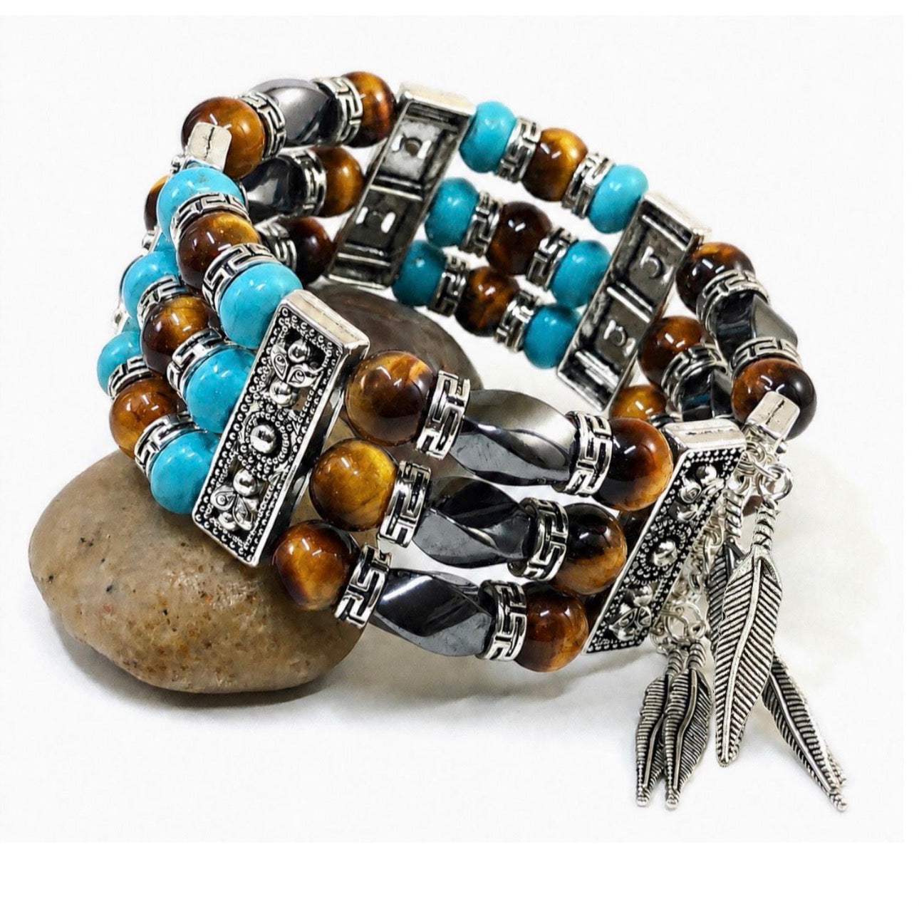Yellow Tigers Eye Bracelet,Cuff Bracelet for Men Women, Turquoise Bracelet