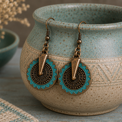 Hippie Earrings, Bohemian Dangle Earrings
