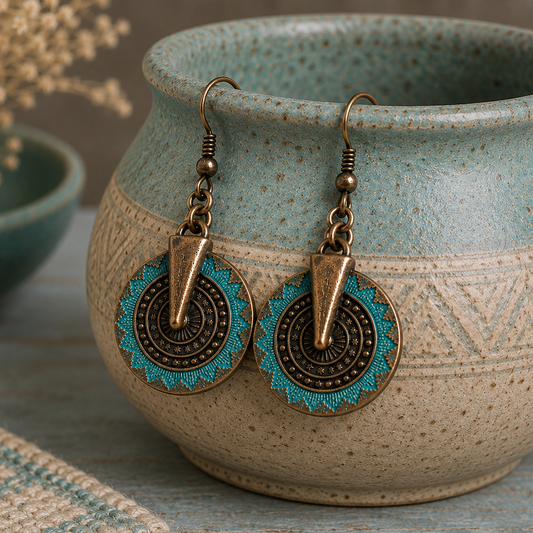 Hippie Earrings, Bohemian Dangle Earrings