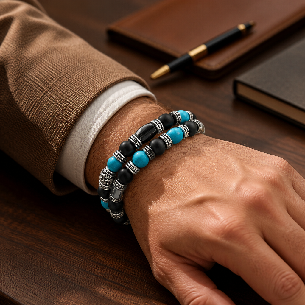 Southwestern Bracelet, Men's Bangle Bracelet, Men's Turquoise Bracelet