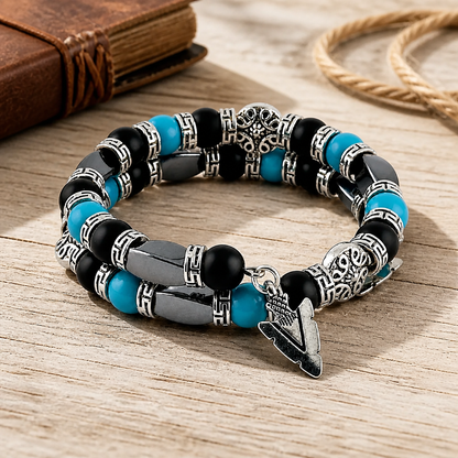 Southwestern Bracelet, Men's Bangle Bracelet, Men's Turquoise Bracelet
