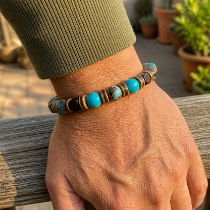 Beaded Stretch Bracelet for Men