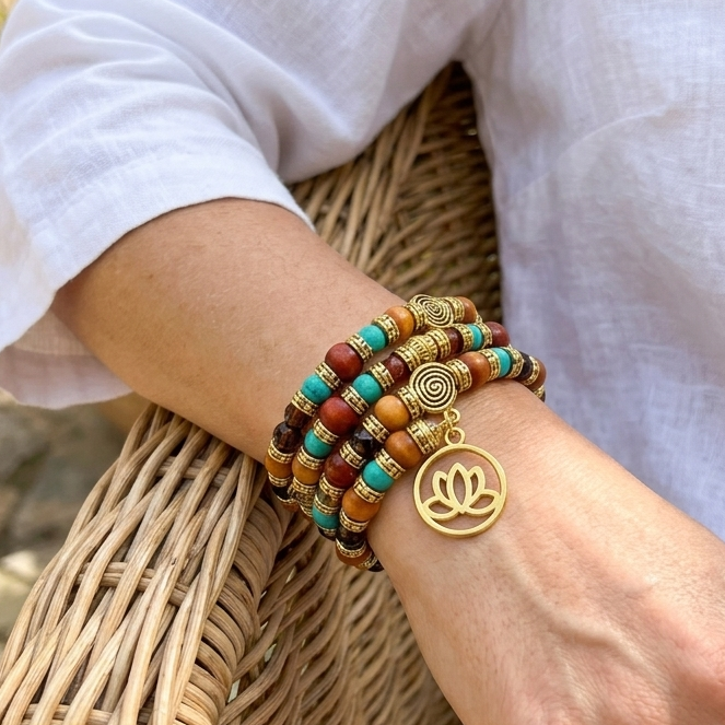 Multilayered Lotus Flower Bracelet