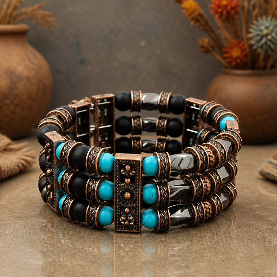Beaded Cuff Bracelets for Men Women