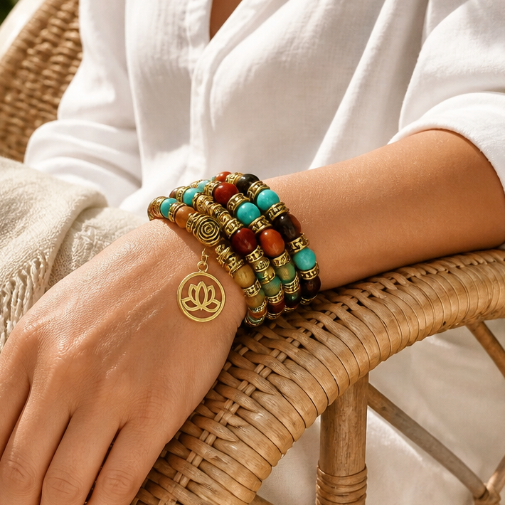 Multilayered Lotus Flower Bracelet