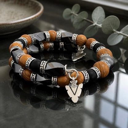 Men's Bangle Bracelet, Unisex Bracelet, Picture Jasper Jewelry