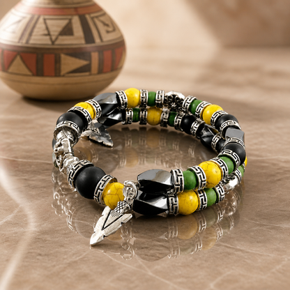 Jamaican Inspired Beaded Bracelet