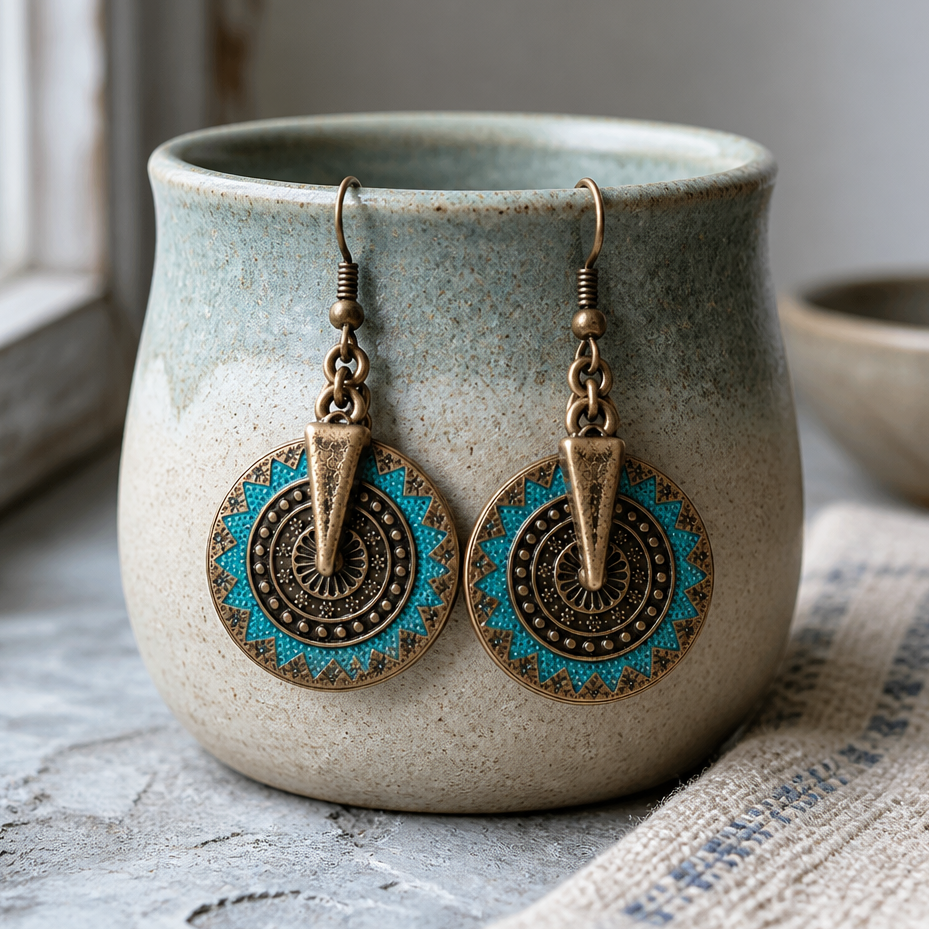 Hippie Earrings, Bohemian Dangle Earrings