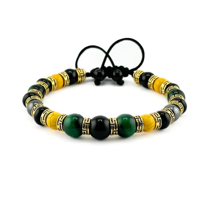 Adjustable Braided Jamaican Flag Color Bracelet for Men Women