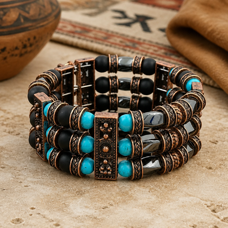 Beaded Cuff Bracelets for Men Women