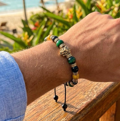 Adjustable Braided Jamaican Flag Color Bracelet for Men Women