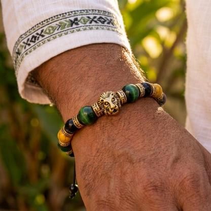 Adjustable Braided Jamaican Flag Color Bracelet for Men Women
