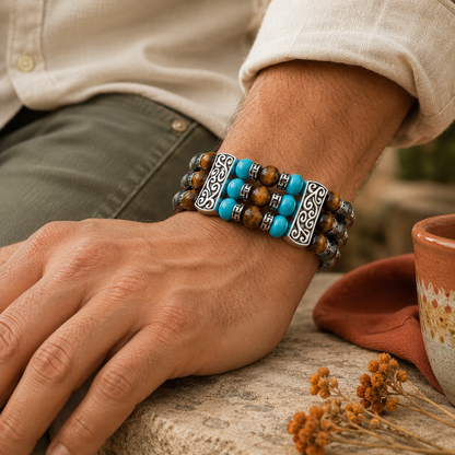 Southwestern Cuff Bracelets for Men Women