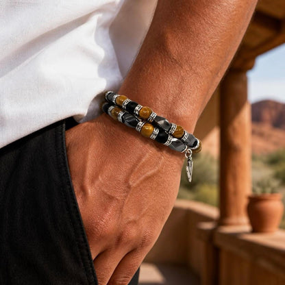 Men's Bangle Bracelet, Unisex Bracelet, Picture Jasper Jewelry