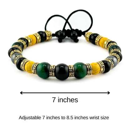 Adjustable Braided Jamaican Flag Color Bracelet for Men Women