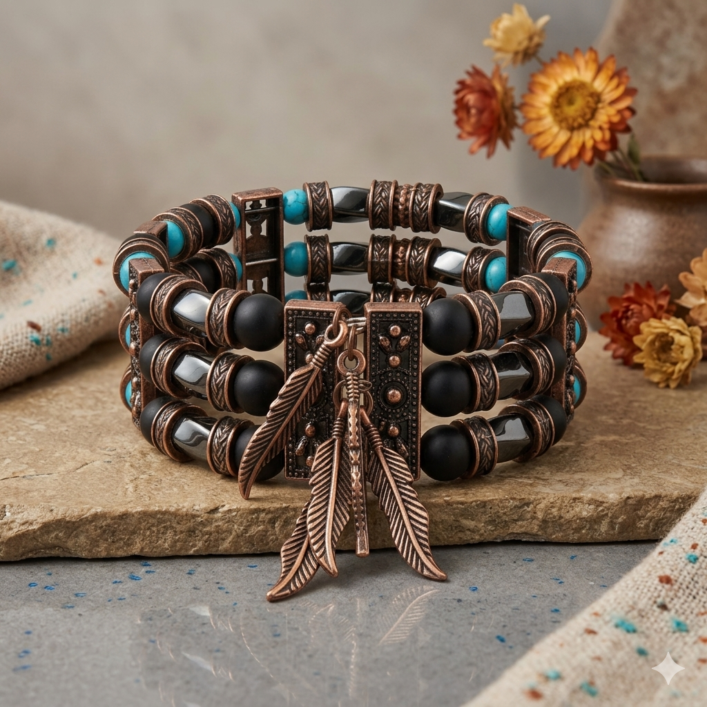 Beaded Cuff Bracelets for Men Women