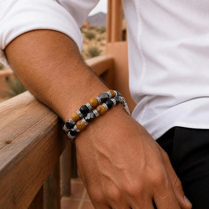 Men's Bangle Bracelet, Unisex Bracelet, Picture Jasper Jewelry