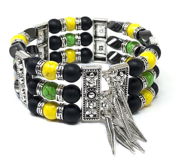 Jamaican Inspired Cuff Bracelet for Men and Women