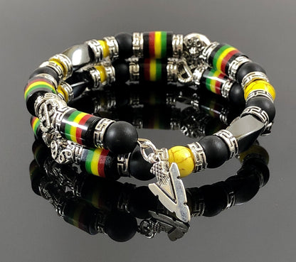 Thea Design Concepts Jamaican Inspired Beaded Bracelet - front view