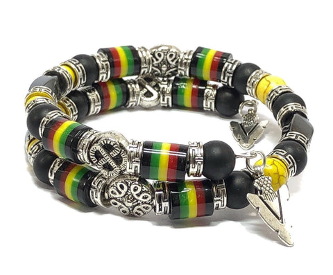 Jamaican Inspired Beaded Bracelet